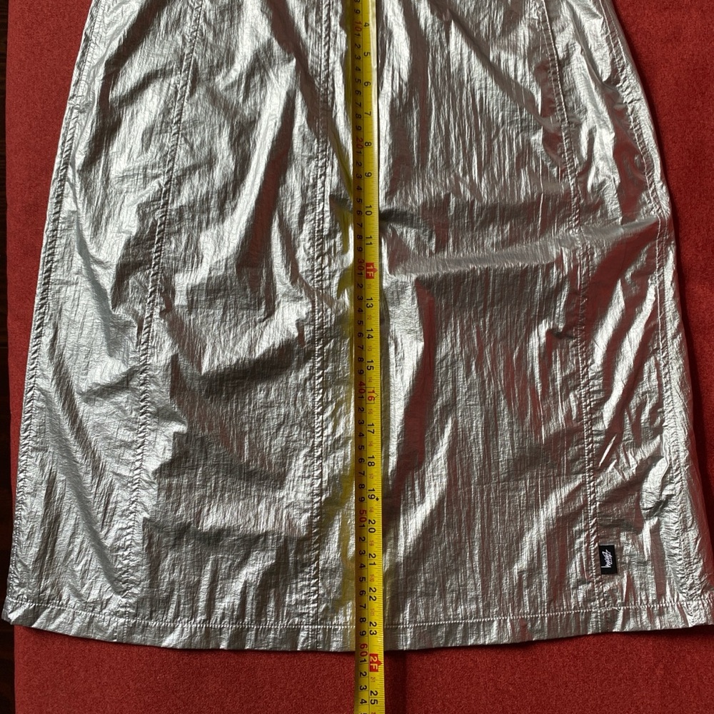 Stussy Metallic Silver A-Line Skirt - Picture 6 of 9